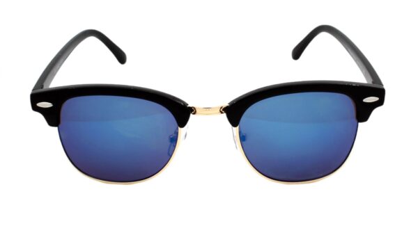 Vintage Sonnenbrille Club Style Retro Blau Verspiegelt Rennec