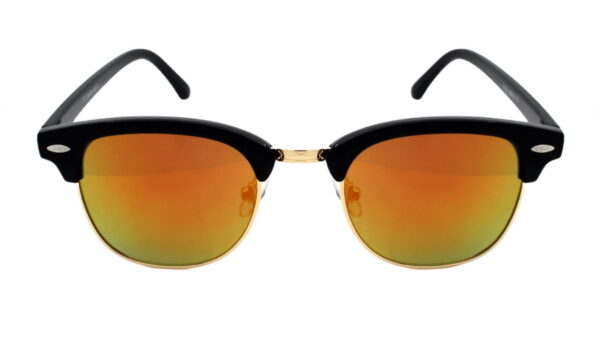 Vintage Sonnenbrille Club Style Retro Gelb Orange Verspiegelt