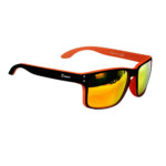 Nerd Sonnenbrille Rechteckig Zweifarbig Verspiegelt Orange bei Luxxada