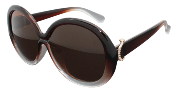Vintage Damen Sonnenbrille Polarisiert Oversize in Animal Braun Luxxada