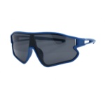 Kinder Radbrille Sportbrille Sonnenbrille Wrap Around 6 bis 12 Jahre Blau Schwarz Getoent