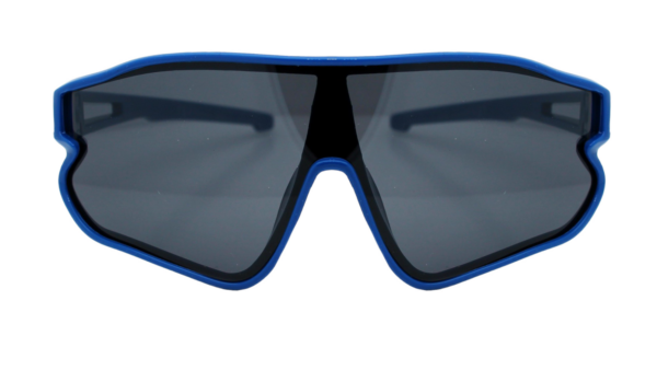 Kinder Radbrille Sportbrille Sonnenbrille Wrap Around 6 bis 12 Jahre Blau Schwarz