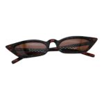 Luxxada Micro Cateye Sonnenbrille Animal Brauner Rahmen braune Glaeser