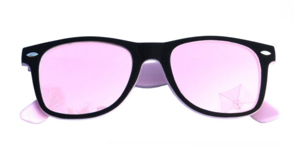 Nerd Sonnenbrille Zweifarbig Schwarz Rosa Verspiegelt bei Luxxada Shoppen