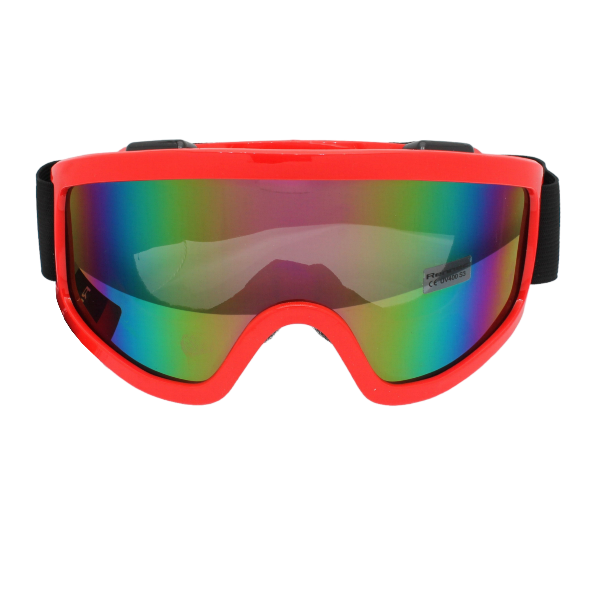 Skibrille Motocrossbrille Crossbrille Rot Multicolor