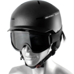 Skibrille Motocrossbrille Crossbrille Schwarz Getoent vorne