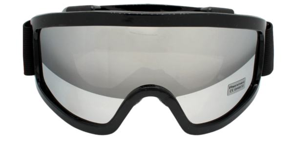 Skibrille Motocrossbrille Crossbrille Schwarz Silber