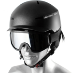 Skibrille Motocrossbrille Crossbrille Schwarz Silber Verspiegelt