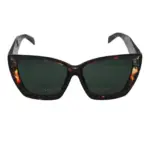 Große Damen Sonnenbrille Cateye Designer Gestell Animal Braun Getönt Grün Luxus von Luxxada ®