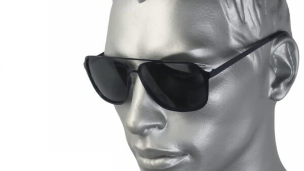 Sonnenbrille Piloten Style Polarisiert aus gelaeserten Federstahl in dunkel blau